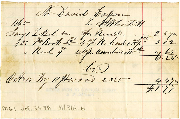 Easson : Account, David Easson with A.W. Corbitt