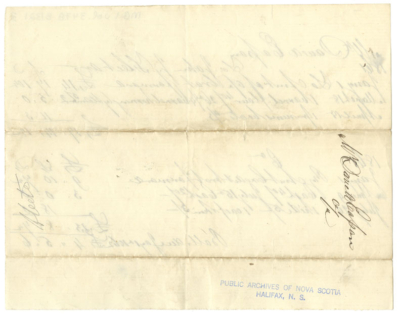 Easson : Account, David Easson with John J. Fleet, Annapolis