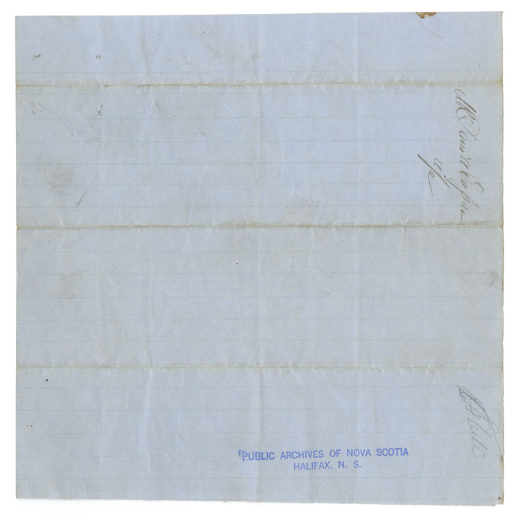 Easson : Account, David Easson with John J. Fleet, Annapolis