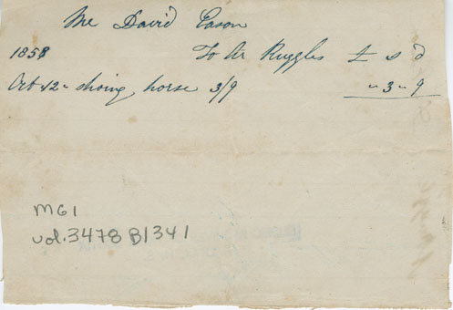 Easson : Account, David Easson with Arthur Ruggles