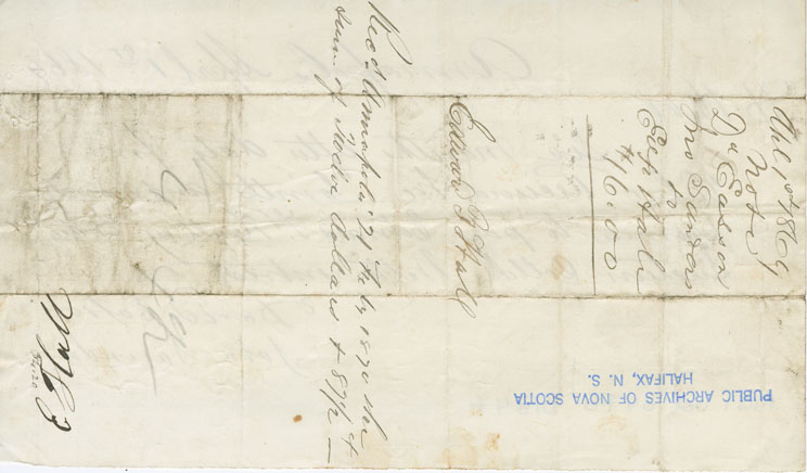 Easson : Promissory note, John Saunders and David Easson in favour of Edward F. Hall