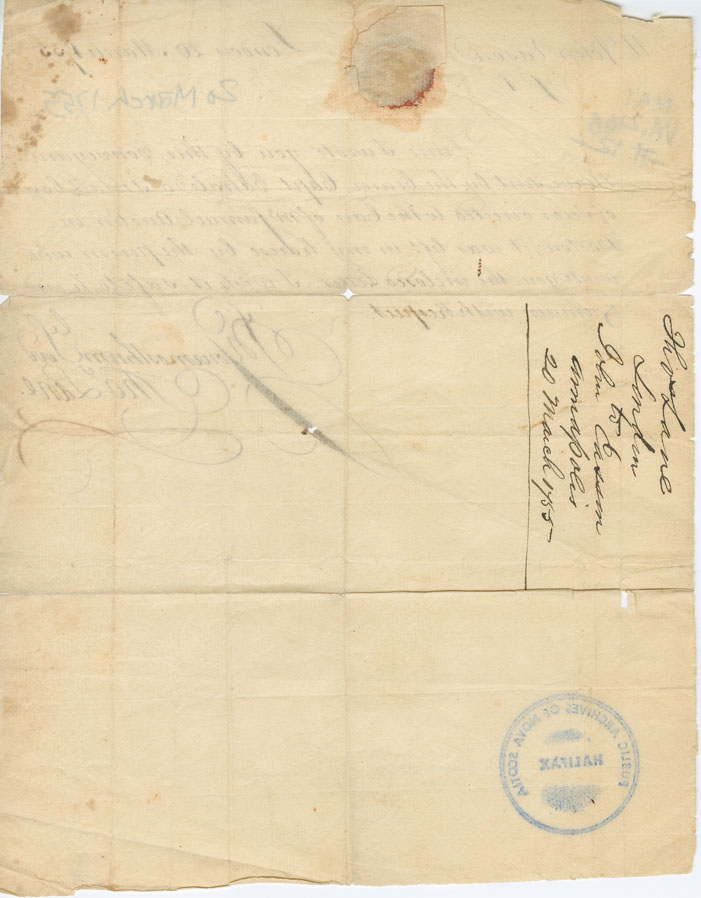 Easson : Letter, Thomas Lane, London, to John Easson