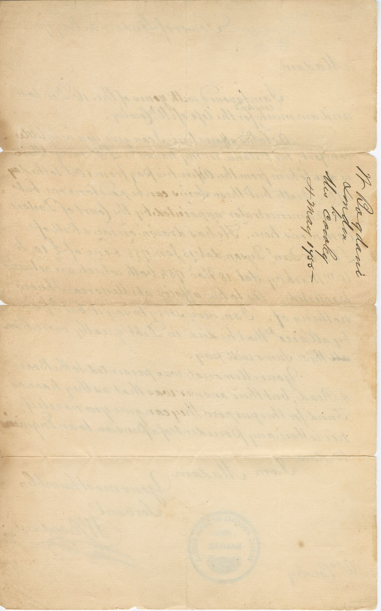 Easson : Letter, W. Bogdani, London, to Mrs. Cowley