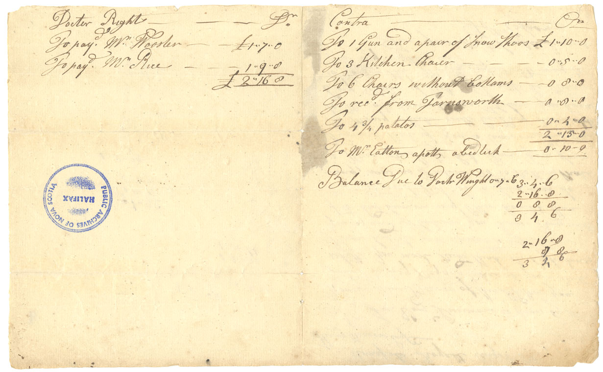 Easson : Letter, John Easson, Annapolis Royal, to Henry Monrow