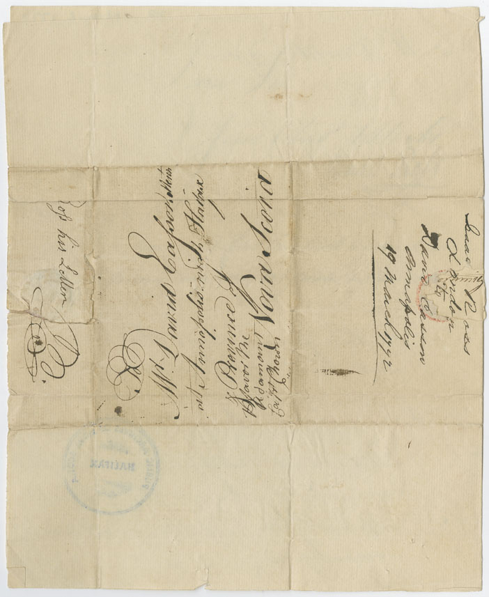 Easson : Letter, Isaac Ross, London, to David Easson