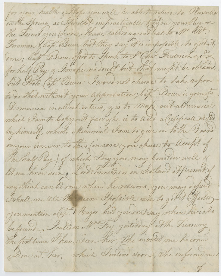 Easson : Letter, William Easson, London, to his father, John Easson