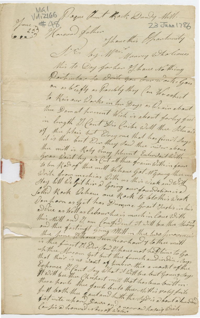 Easson : Letter, David Easson, New Brunswick, to his father, John Easson