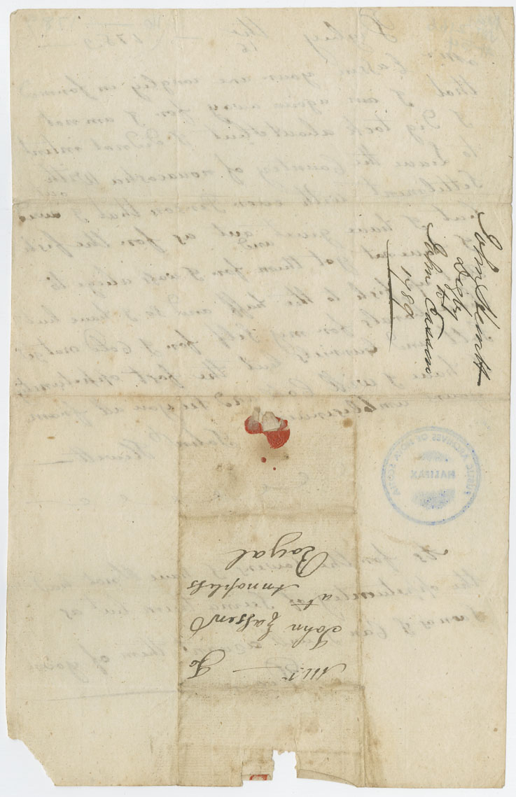 Easson : Letter, John Hewitt, Digby, to John Easson