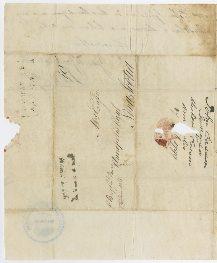 Easson : Letter, John Easson, Rio Bueno, Trelawny, to his mother, Elizabeth Easson