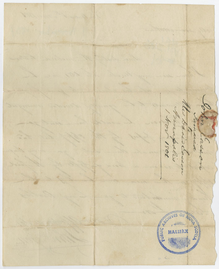 Easson : Letter, John Easson, Rio Bueno, to his mother, Elizabeth