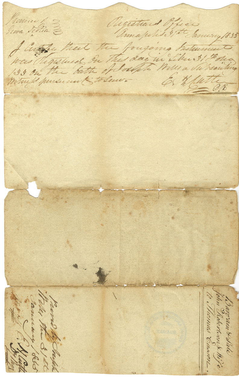 Easson : Indenture, John Robertson, Annapolis Royal, to Thomas Easson