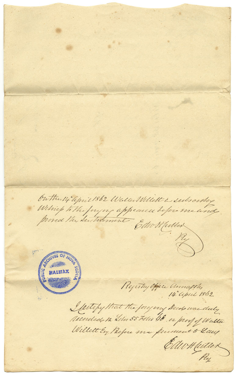 Easson : Indenture, William Prince, Annapolis Royal, to Thomas Easson