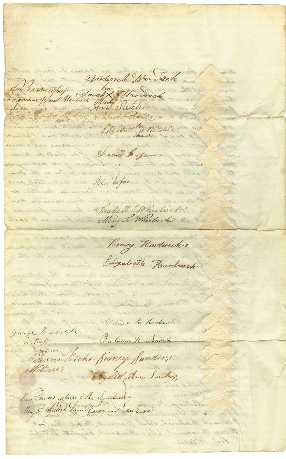 Easson : Indenture, agreement and bond, heirs of the late Elizabeth Easson, Annapolis Royal