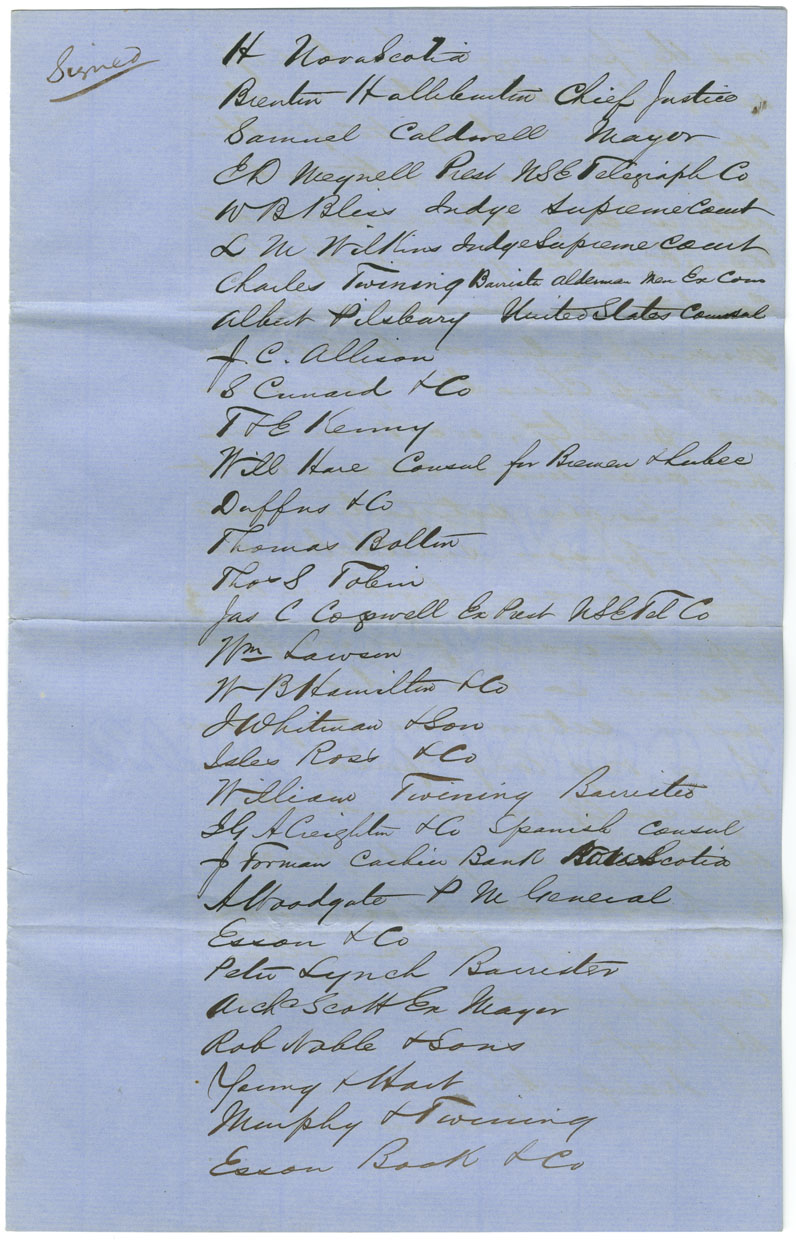 Easson : Testimonial letter to the Board of Directors of the American Telegraph Company, New York, on behalf of Jesse Hoyt