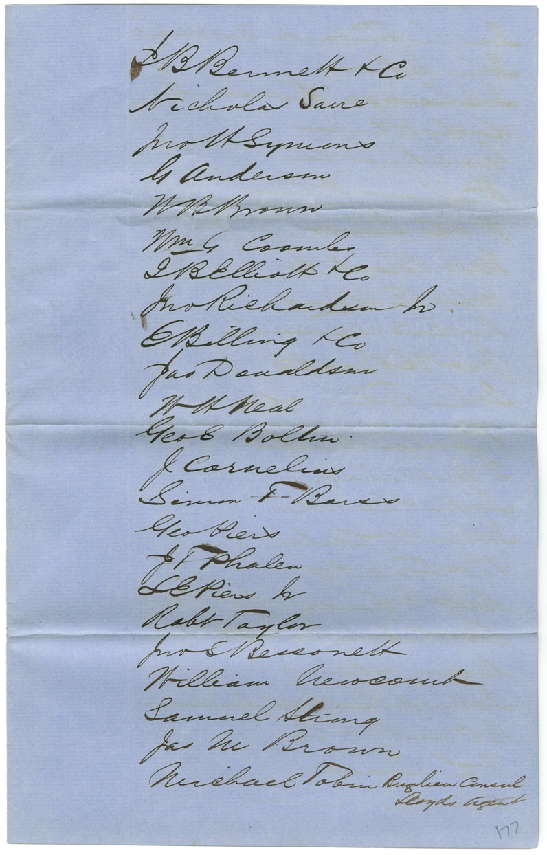 Easson : Testimonial letter to the Board of Directors of the American Telegraph Company, New York, on behalf of Jesse Hoyt