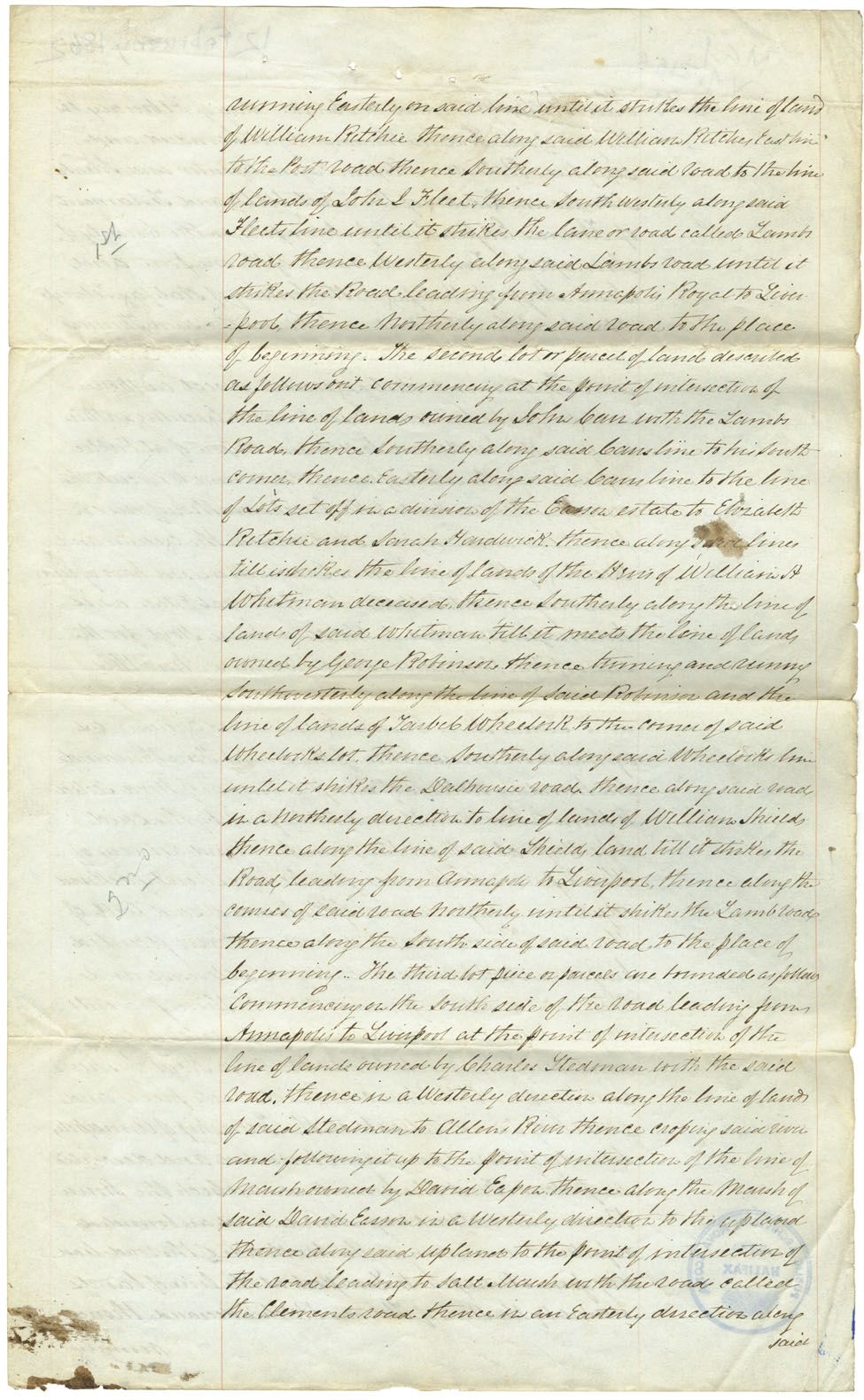 Easson : Indenture, executors of the estate of the late Thomas Easson, Annapolis Royal, to Jesse Hoyt, Halifax, Telegraph operator