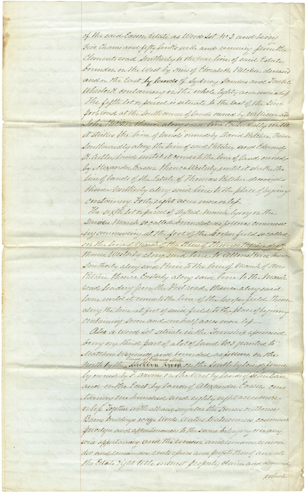 Easson : Indenture, Jesse Hoyt, Halifax, Superintendent of Telegraph Company, to the executors of the estate of the late Thomas Easson