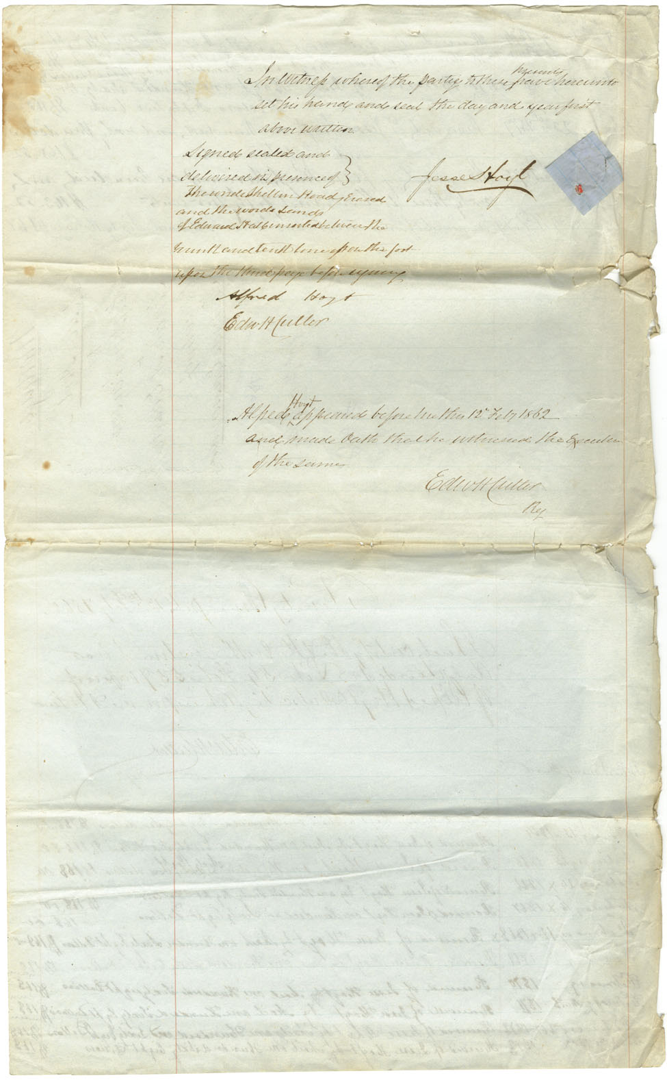 Easson : Indenture, Jesse Hoyt, Halifax, Superintendent of Telegraph Company, to the executors of the estate of the late Thomas Easson