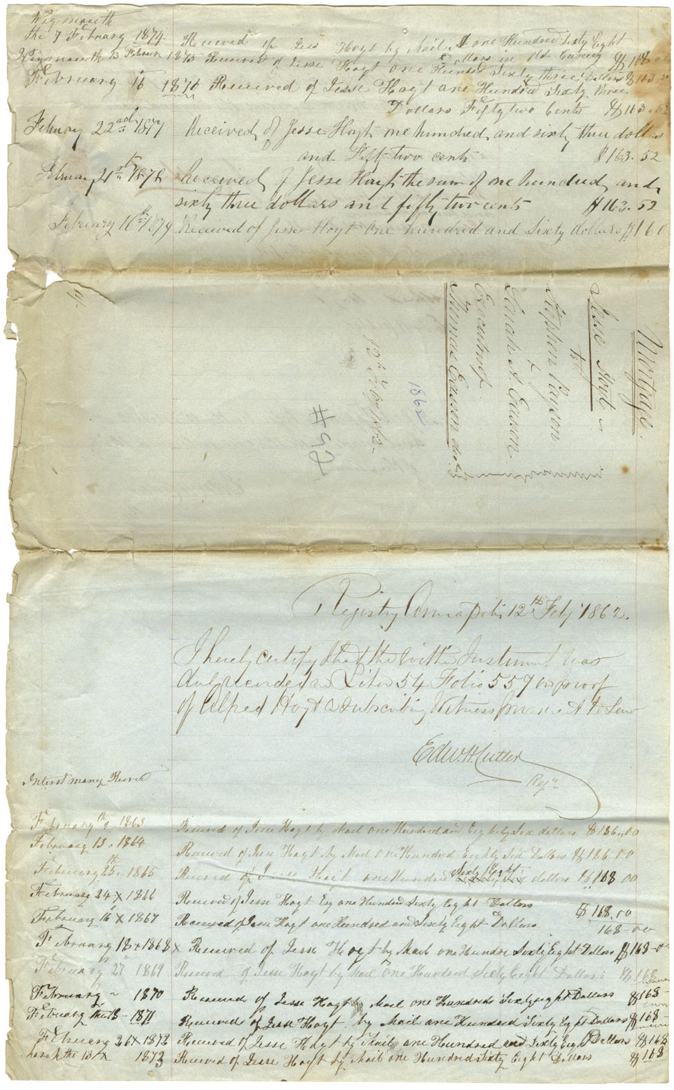 Easson : Indenture, Jesse Hoyt, Halifax, Superintendent of Telegraph Company, to the executors of the estate of the late Thomas Easson