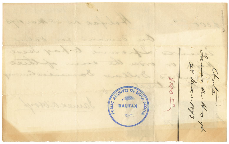 Easson : Promissory note, James A. Hoyt, Halifax, in favour of Jesse Hoyt