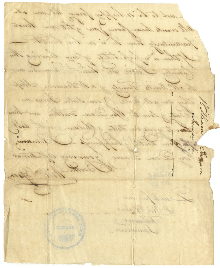 Easson : Letter, William Easson, Jamaica, to his brother, David