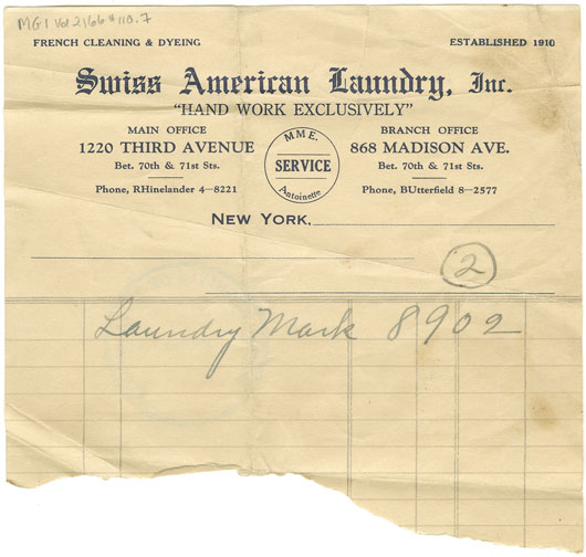 Easson : Swiss American Laundry, Inc., New York