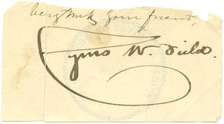 Easson : Signature of Cyrus W. Field