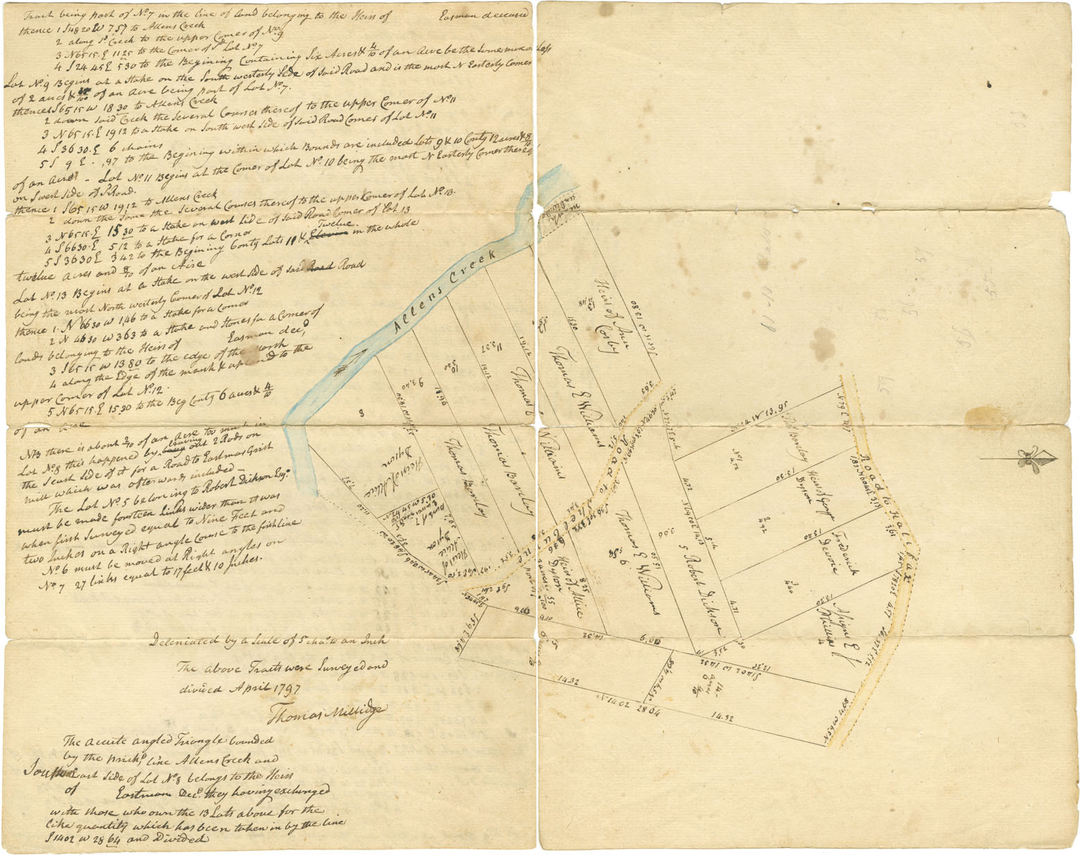 Easson : A Map of 15 Lots of Land near the Cape in Township of Annapolis ... 