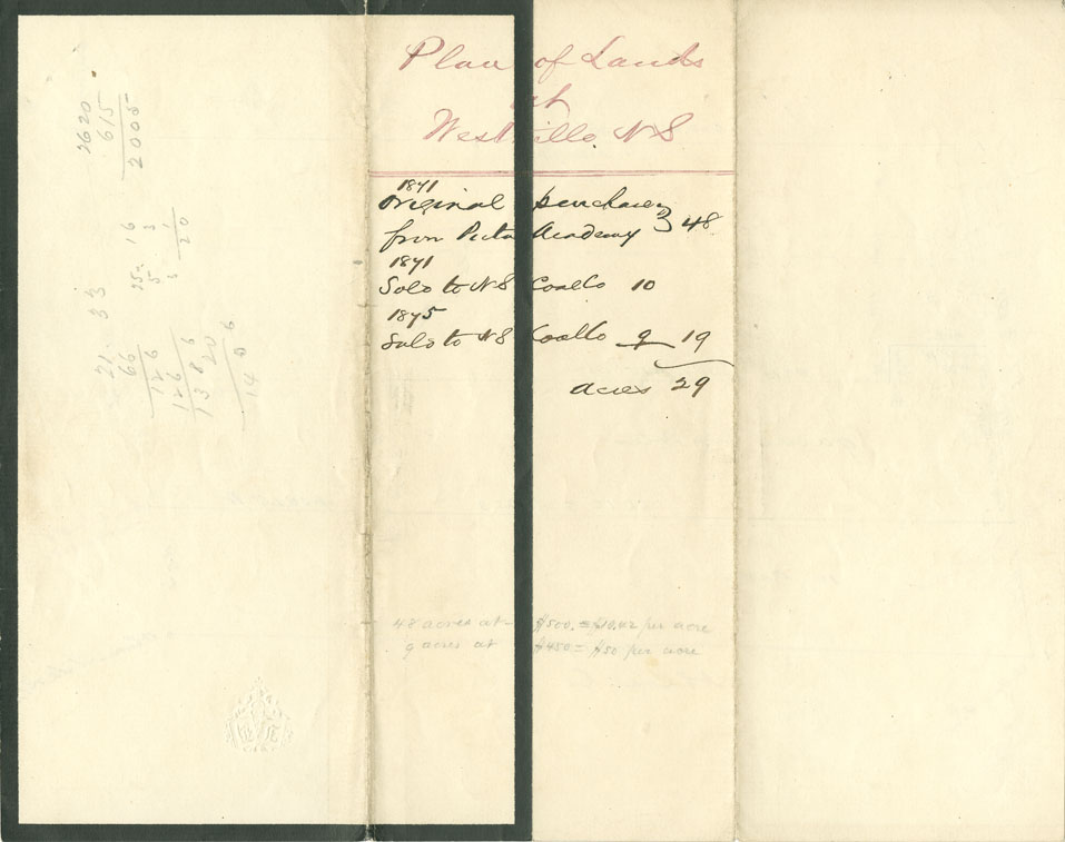 Easson : Plan of Lands at Westville, NS