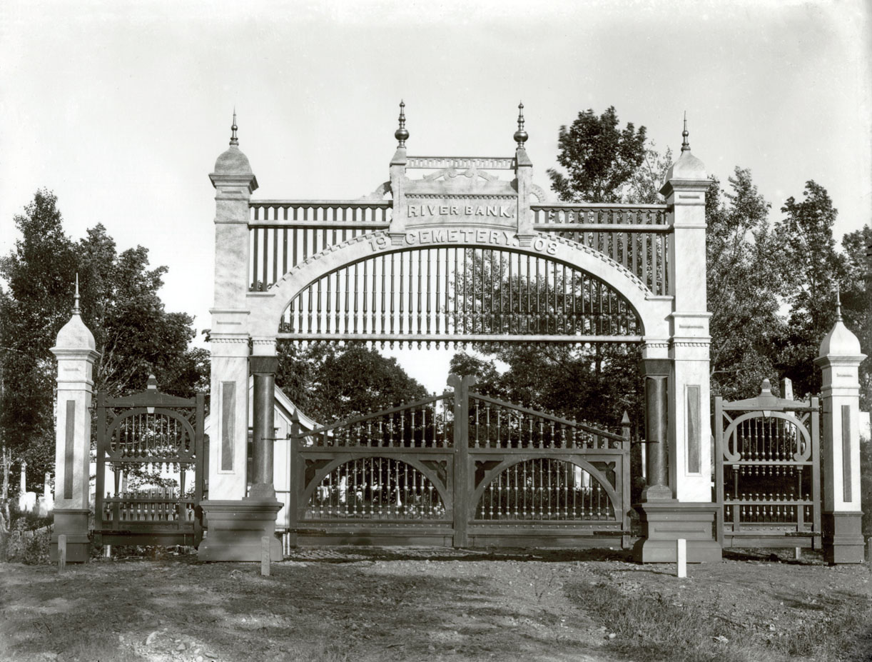 Gate of River Bank Cemetery (now gone-destroyed) built 1908 – Hantsport, Nova Scotia 