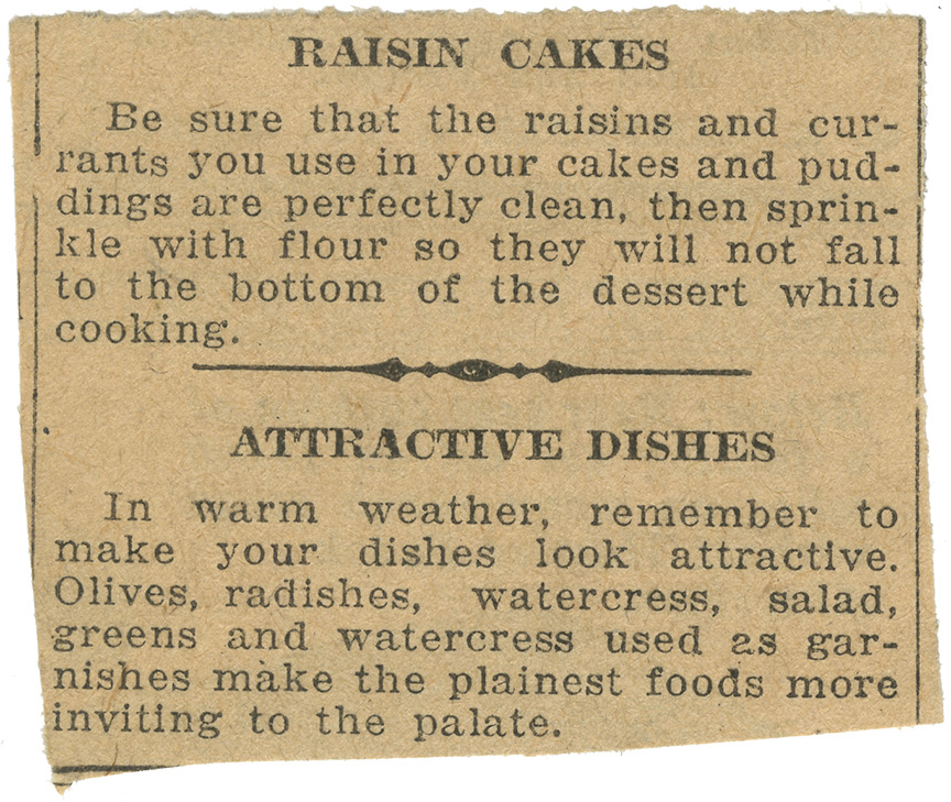 cooking : Raisin Cakes