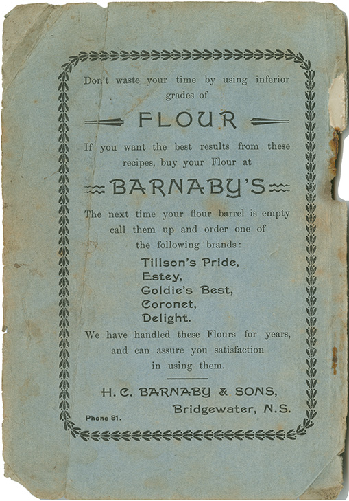 The LaHave Cook Book by The Managers' Auxiliary of St. John's Church, Bridgewater, N.S.