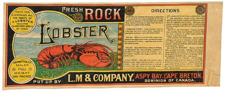 Maripac Lobster Can Label Pictou Nova Scotia #3 