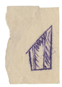 Tracing of a petroglyph of a Mi'kmaq peaked cap