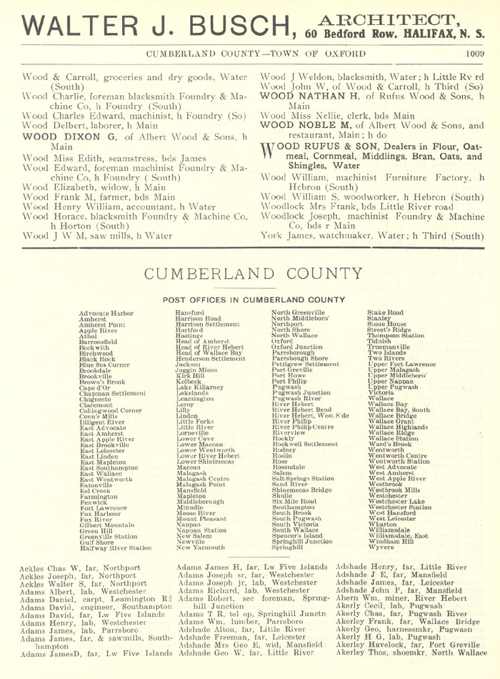 Cumberland County - Town of Oxford