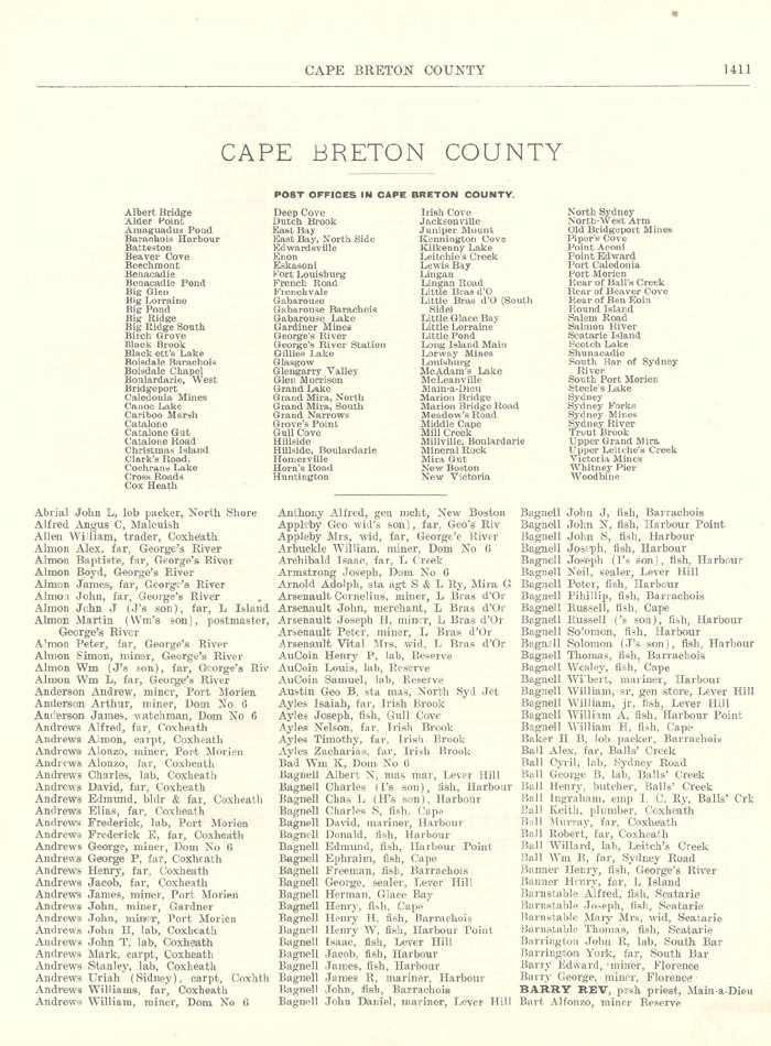 Cape Breton County - Cape Breton County