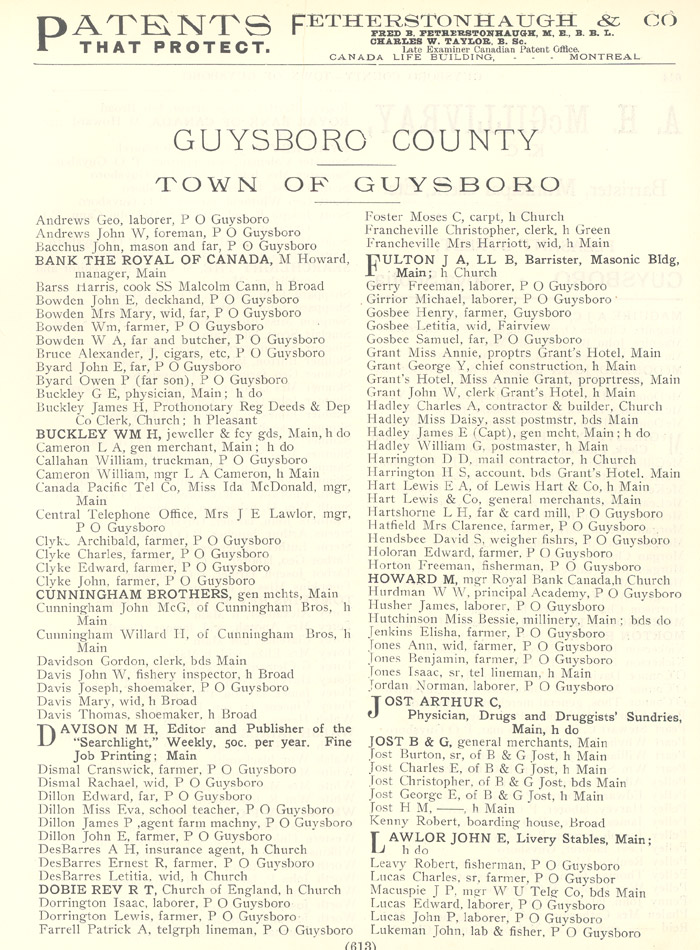 Guysboro County - Town of Guysboro