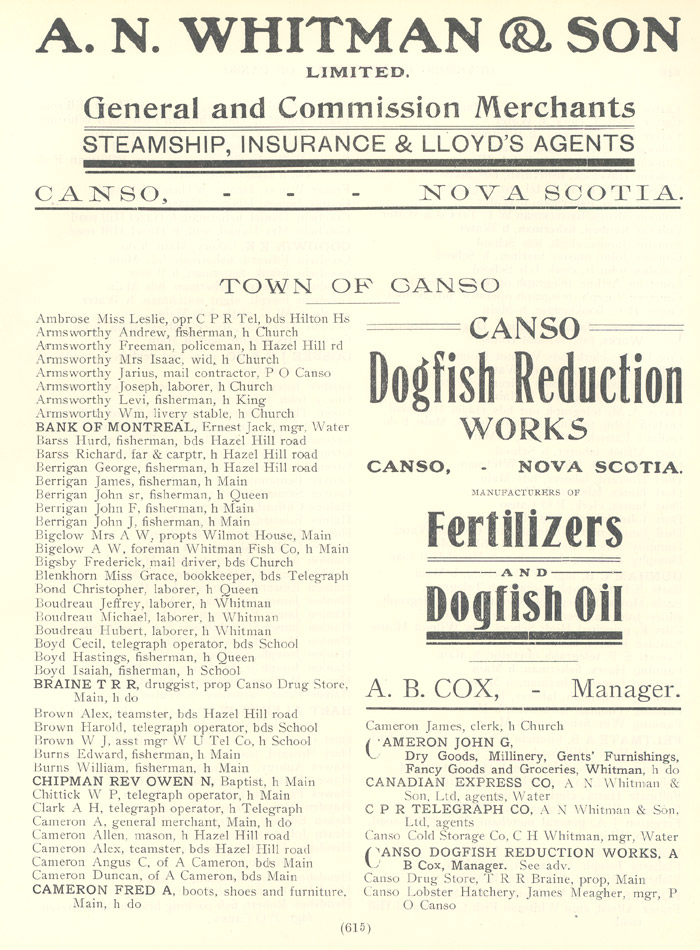 Guysboro County - Town of Canso