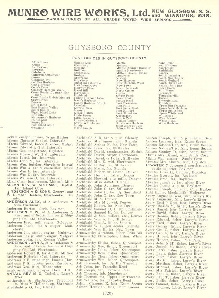 Guysboro County - Guysboro County