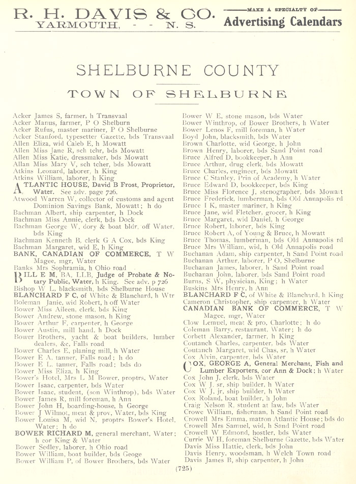 Shelburne County - Town of Shelburne