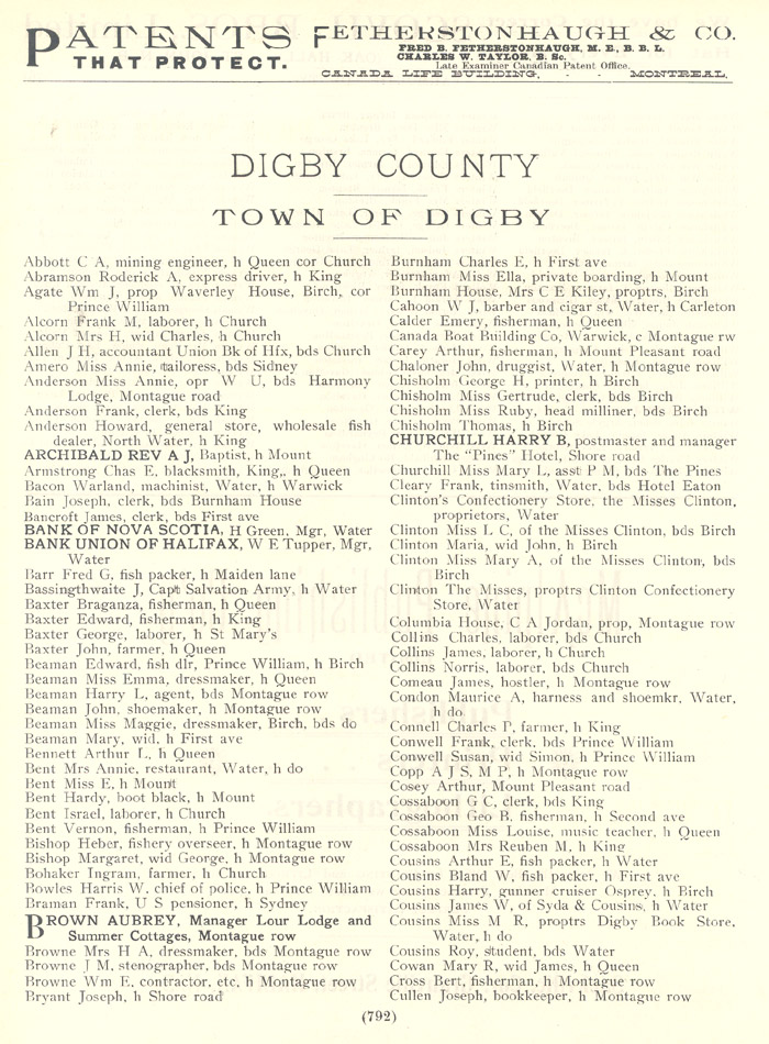 Digby County - Town of Digby