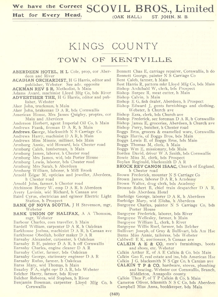 Kings County - Town of Kentville