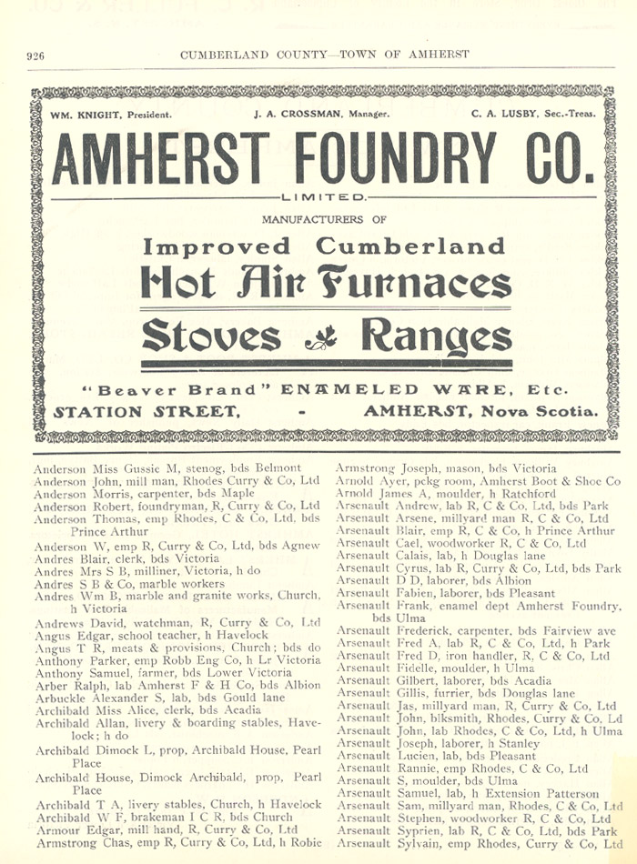 Cumberland County - Town of Amherst