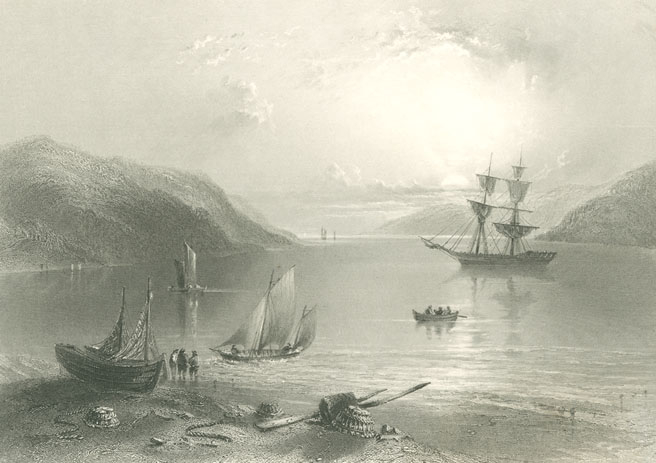 easson : Scene in the Bay of Annapolis (from Digby)