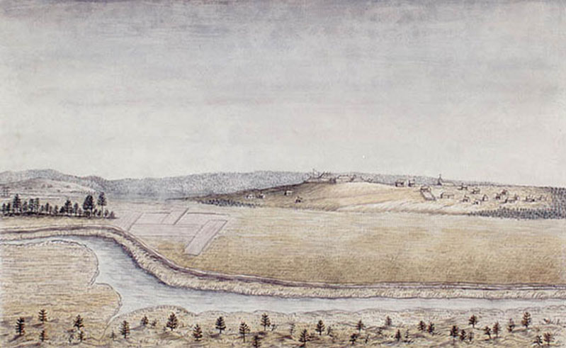 easson : View of Fort Cumberland in Nova Scotia, taken from the French 1755