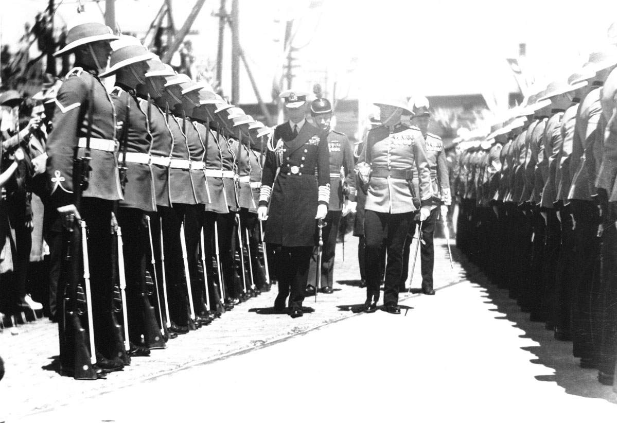 King George VI Inspecting Troops