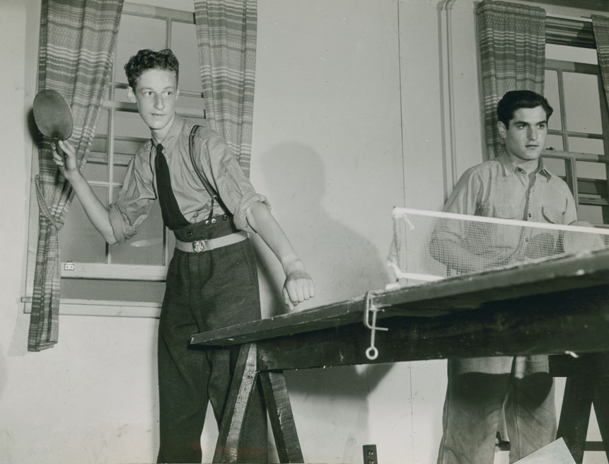 Ping pong game at RCAF Station Dartmouth