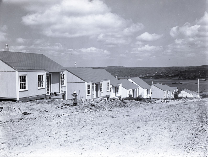 Wartime Housing, Glebe Lands, Duffus Street, single family dwelling type H-1 nearing completion