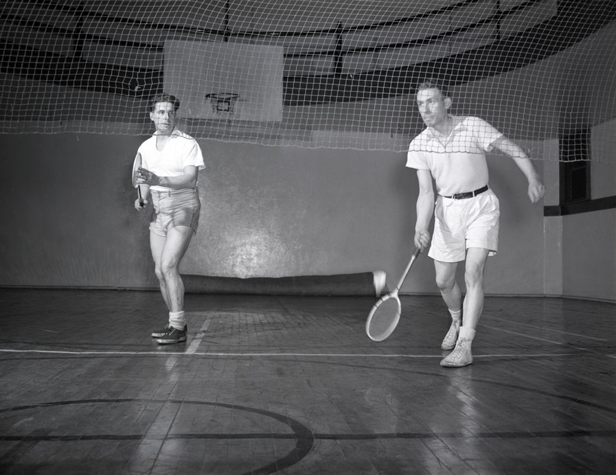Badminton doubles, YMCA, Barrington Street, Halifax