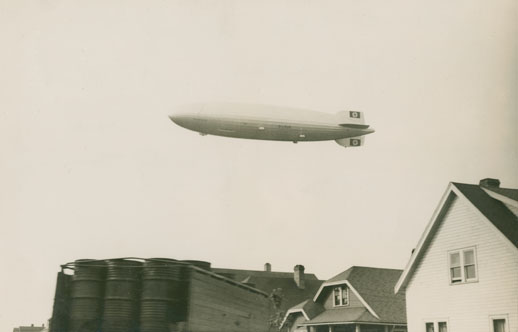 German Airship <i>Hindenburg</i> flying over Halifax